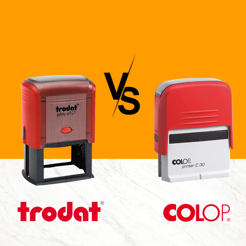 trodat and colop self inking stamp