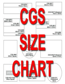 Stamp Size Chart