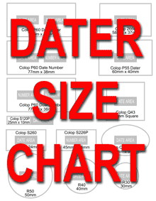 Click to View Colop Brand Dater Stamps Size Chart