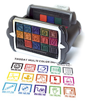 Multicolour Trodat Printy 46045 Round Self Inking Rubber Stamp 45mm round