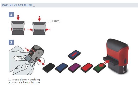 Trodat Printy 4910 Self Inking Rubber Stamp  26mm x 9mm