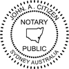 Notary Seal self inking 40mm Style 1