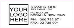 Logo Address Stamp with Name ABN Address and Two Phone Number (Self Inking)