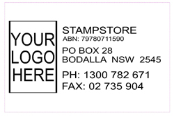 Large Logo Address Stamp with Name ABN Address and Two Phone Number (Self Inking)