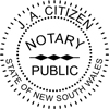 Notary Seal self inking 40mm Style 3