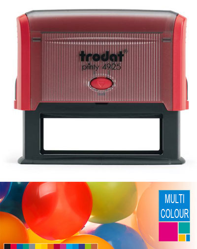 Multicolour Trodat Printy 4925 Self Inking Rubber Stamp 82mm x 25mm