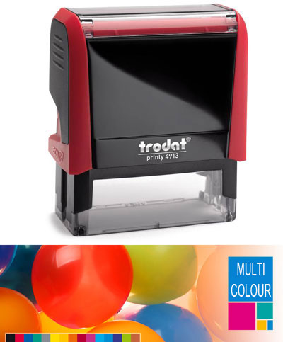 Multicolour Trodat Printy 4913 Self Inking Rubber Stamp  58mm x 22mm