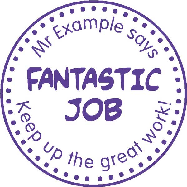Personalised Teacher Stamp Fantastic Job