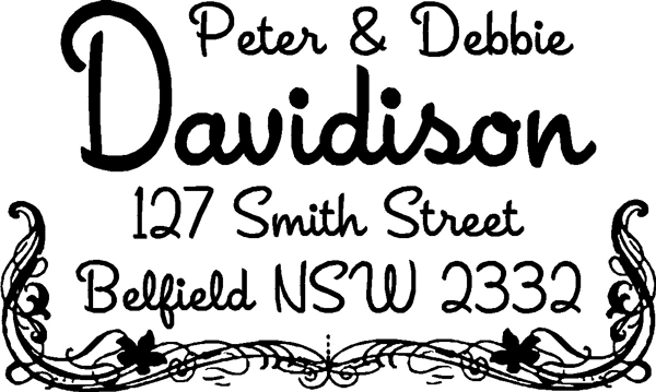 Return Address Stamp Style 2