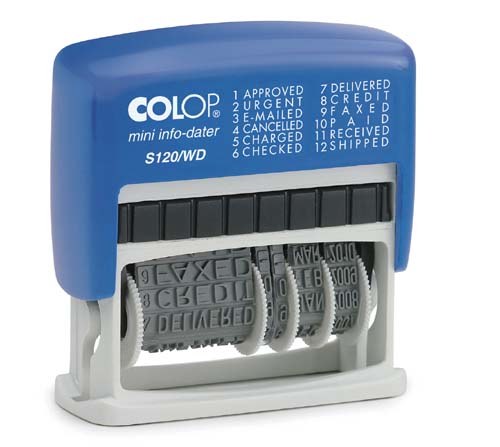 Colop S120WD Adjustable Date & Phrase Stamp Self Inking