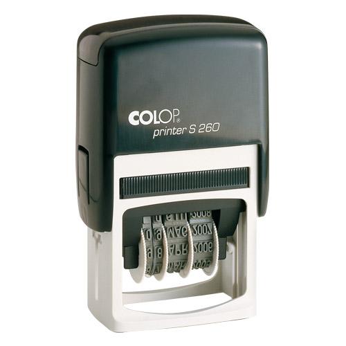 Colop S260 Adjustable Date Stamp Self Inking Rubber Stamp 45mm x 24mm