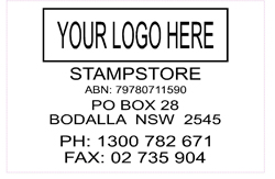 Large Logo Address Stamp with Name ABN Address and Two Phone Number(Self Inking)