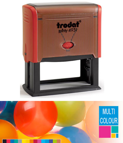 Multicolour Trodat Printy 4931 Self Inking Rubber Stamp 70mm x 30mm