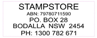 Business Address Stamp with Name, ABN, Address and Phone Number (Self Inking)