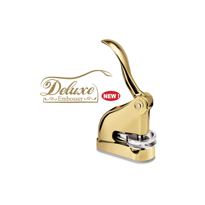 Deluxe Cast Desk Embosser Gold 40 mm