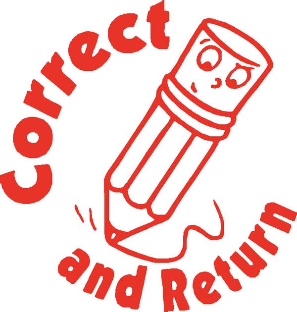 Teacher Stamp Correct and Return