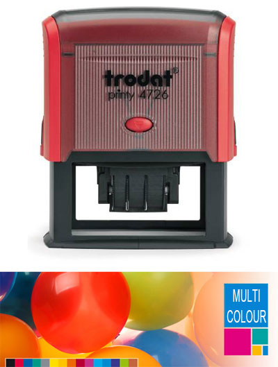 Multicolour Trodat Printy 4726 Dater Self Inking Rubber Stamp 75mm x 38mm