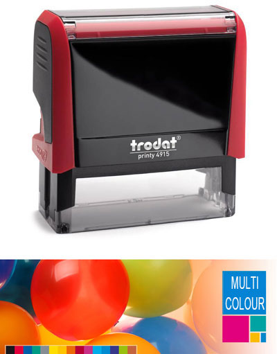 Multicolour Trodat Printy 4915 Self Inking Rubber Stamp  70mm x 25mm