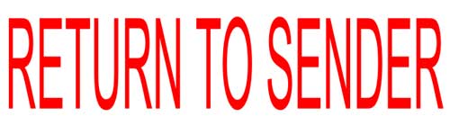 Stock Text Stamp RETURN TO SENDER