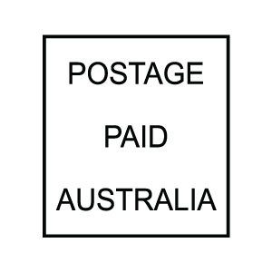 Stock Text Stamp Postage paid Australia